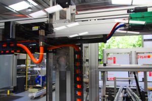 The automated assembly line with linear motion systems